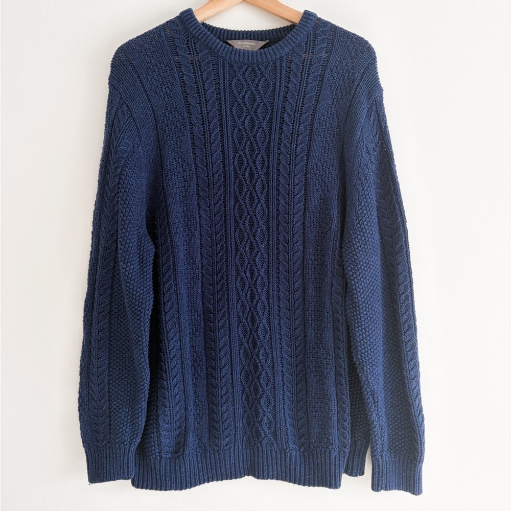 Denver Hayes 100% Cotton Women’s Navy Blue Knit Sweater - Size XL - Crewneck - Picture 2 of 13